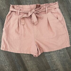 Women’s Pink Tie Shorts